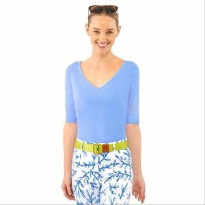 Gretchen Scott ‘Second Skin’ Periwinkle Athletic Top